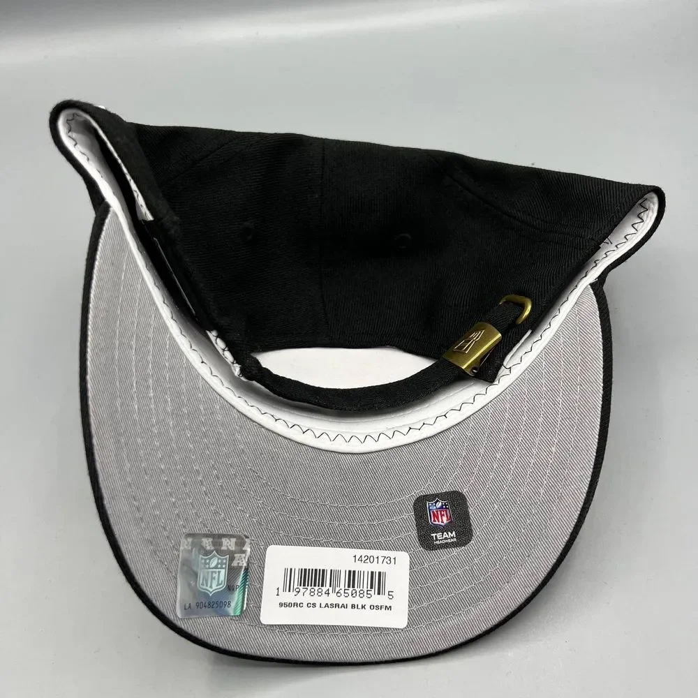 Las Vegas Raiders Hat Men Black Retro‎ Crown 9Fifty New Era Strap Back Cap New